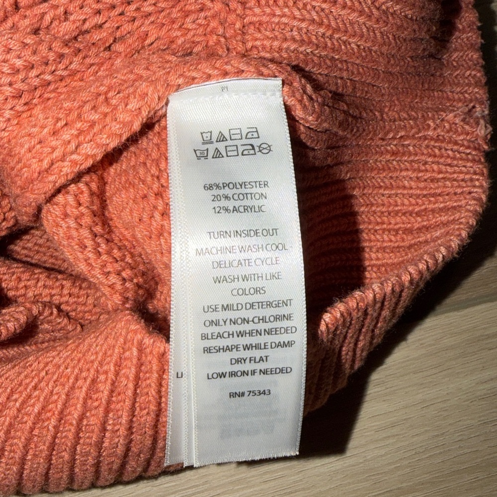 Sincerely Jules Pure US Women's Cable Knit Sweater - Rust/peach sleeveless XS - Picture 5 of 5